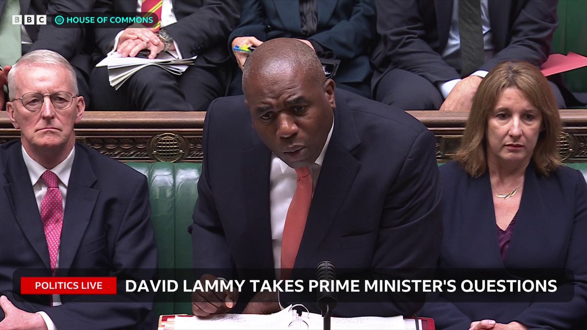 Shadow housing secretary James Cleverly asks deputy PM David Lammy if he will apologise to the victims of rapists being released early Lammy says the Tories closed 23 prisons, and that Labour will create 14,000 prison places by 2031 #PMQs