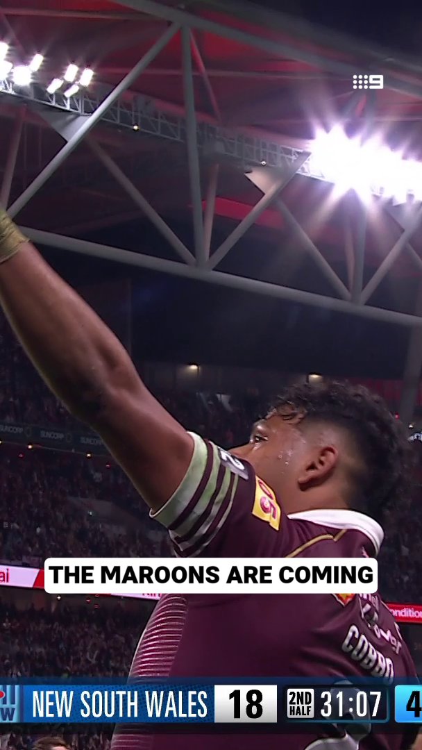 Straight to Cobbo! 🔥 #NRL #Origin #StateofOrigin