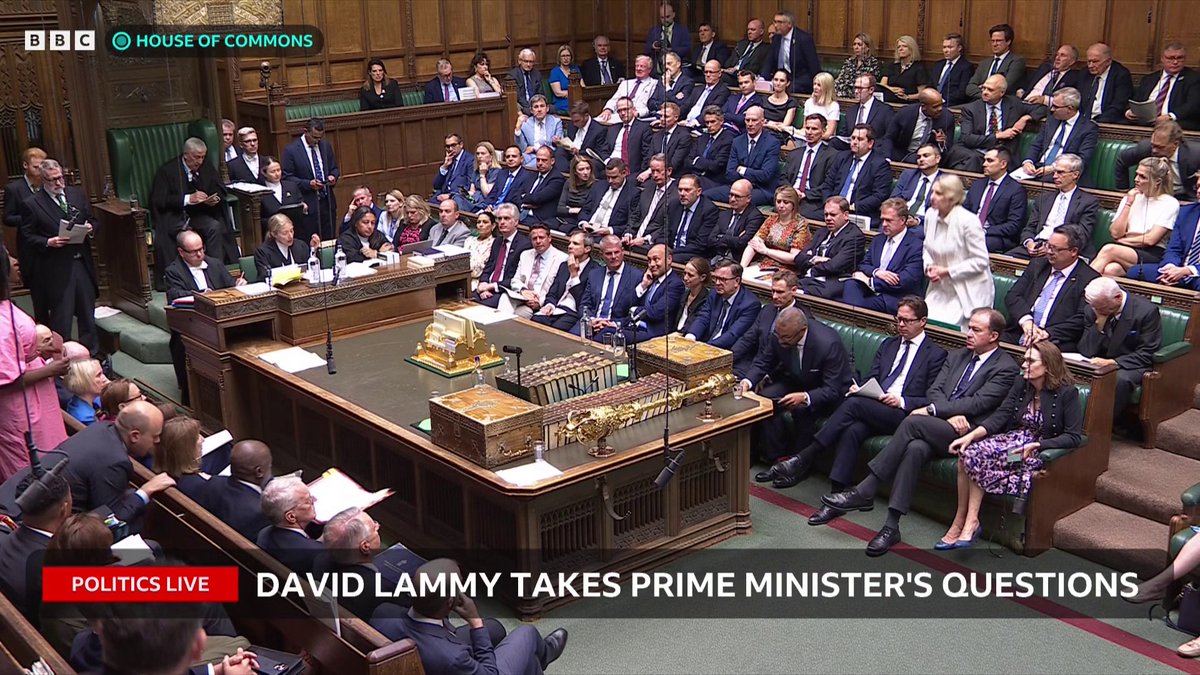 James Cleverly says the Labour government has released 50,000 prisoners early in two years "All of us want to see offenders locked up, that's why we've got to have prison capacity," responds deputy PM David Lammy #PMQs