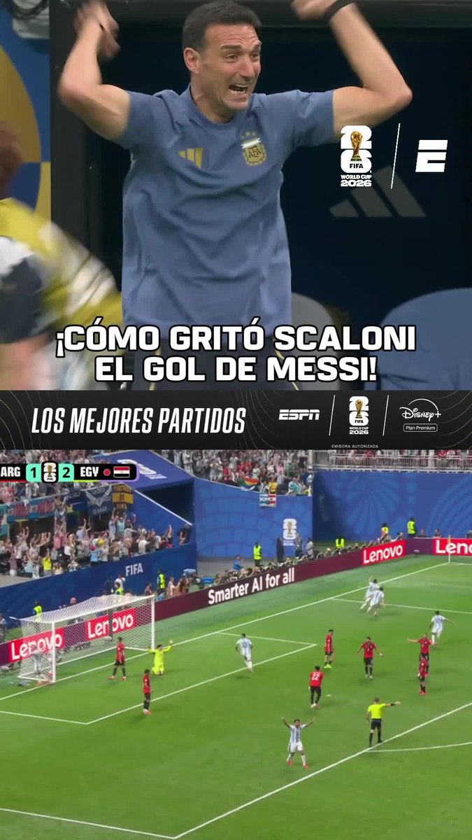 🔝 ¡CÓMO LO GRITÓ SCALONI! Así vivió el entrenador de la Selección Argentina el empate transitorio de Leo Messi ante Egipto. ⚽ #ESPNMundial 📺 Mirá los mejores partidos de la #FIFAWorldCup por ESPN, en el Plan Premium de #DisneyPlus