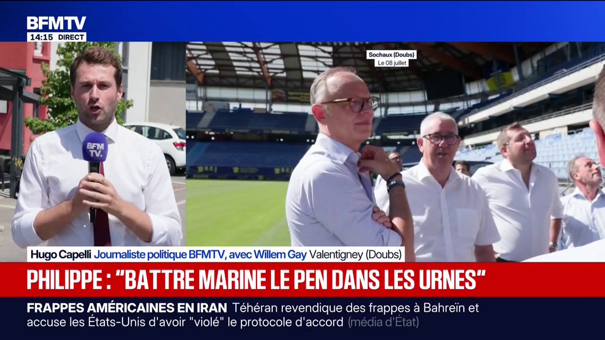 Édouard Philippe en campagne dans le Doubs 💬C'est le combat politique qui permettra aux Français de trancher