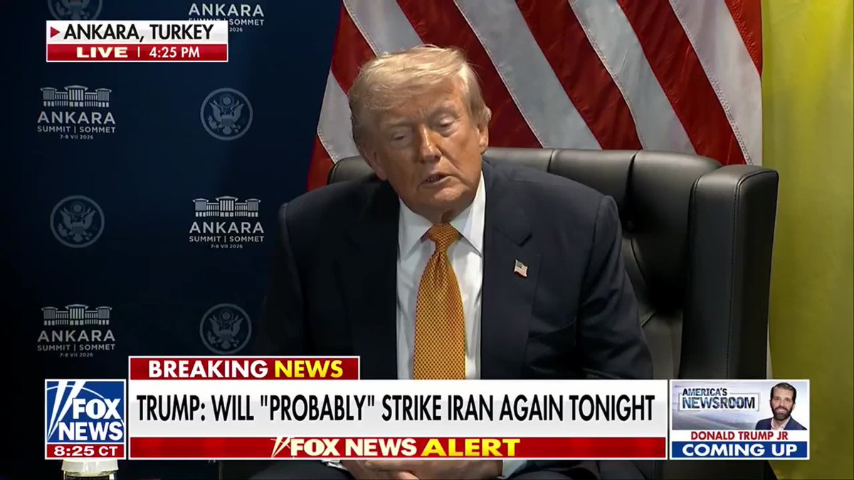 NOW: President Trump warns the U.S. could completely dismantle Iran's electrical grid, bridges, and desalinization plants in a single day while also saying America's military may take over the regime's primary oil hub at Kharg Island. "We're not attacking at the highest level. The highest level is the bridges, which we can knock down. I would say in one day we could knock down every bridge in Iran, there's not a thing they can do about it.” "We attacked Kharg Island last night, we knocked out a piece. I said, don't touch the oil, because maybe we'll take over Kharg Island. And, you know, we may take over Kharg Island, there's not a thing they can do about it."