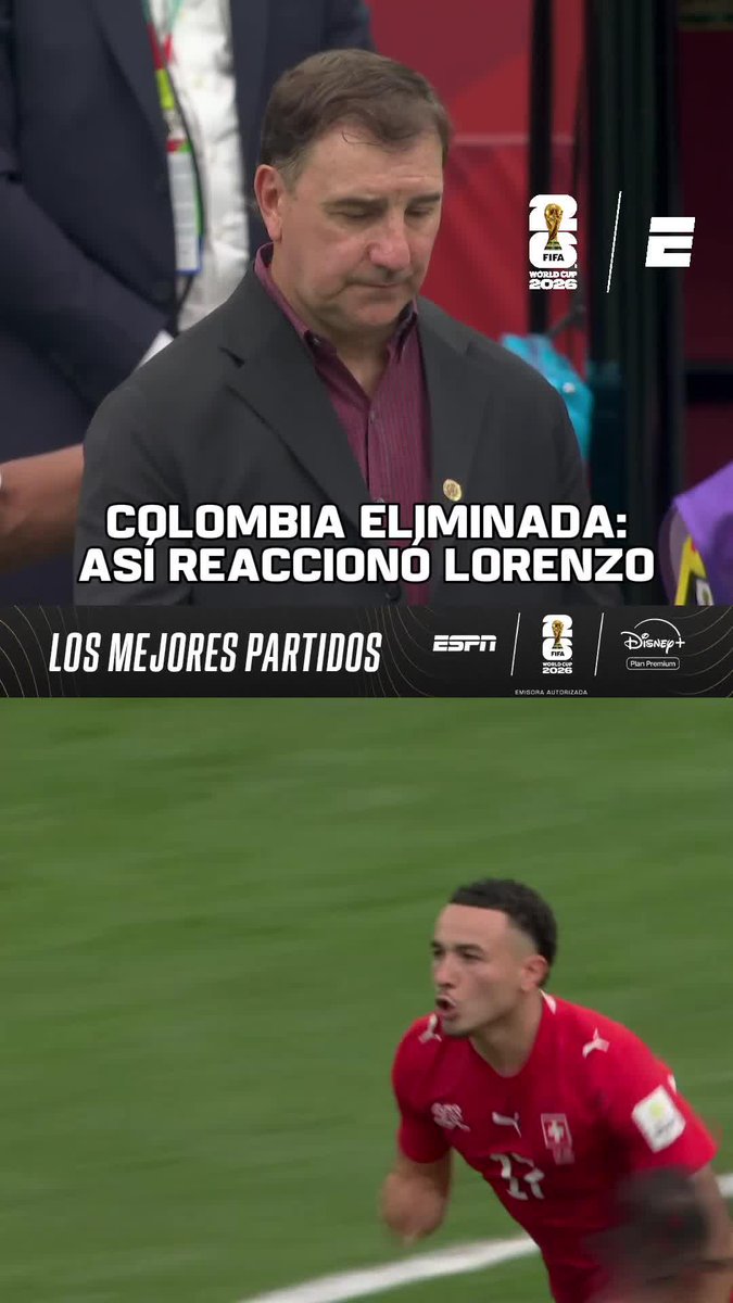 🥲 Rubén Vargas metió su penal y Suiza se clasificó a los cuartos de final: así vivió Néstor Lorenzo, DT de Colombia, la eliminación de su equipo de la Copa del Mundo. ⚽ #ESPNMundial 📺 Mirá los mejores partidos de la #FIFAWorldCup por ESPN, en el Plan Premium de #DisneyPlus