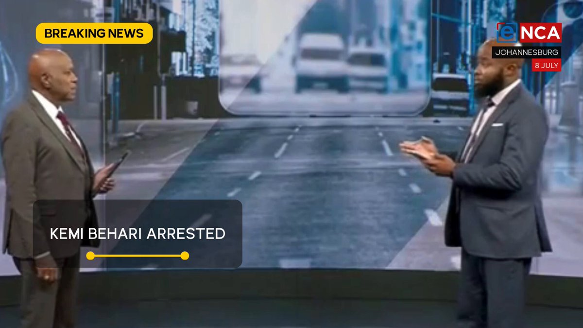 [BREAKING] Suspended City of Ekurhuleni legal services head Kemi Behari has been arrested. eNCA sources say he was nabbed after his disciplinary hearing this afternoon. The Madlanga Commission heard that Behari allegedly failed to execute a council resolution to take disciplinary action against controversial suspended EMPD Deputy Chief, Julius Mkhwanazi. Tune in to #eNCA, channel #DStv403.