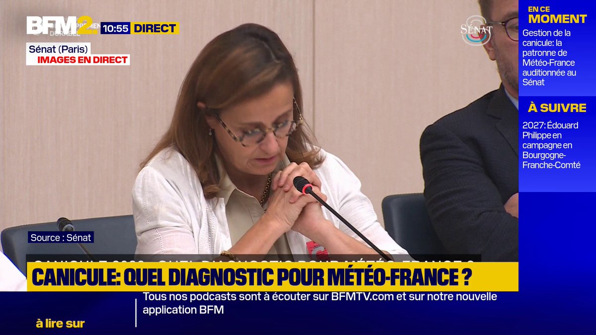 "Compte tenu du fonctionnement du système climatique, les effets à 2050 sont aujourd'hui déjà établis", prévient la directrice générale de Météo-France, Virginie Schwarz #BFM2
