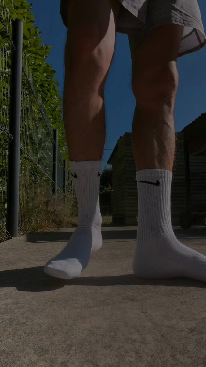 I know you wanna see me put them back on and show you the soles 😈 But that part's only for my subs… link in bio... #AF1 #gaysneakers #socks