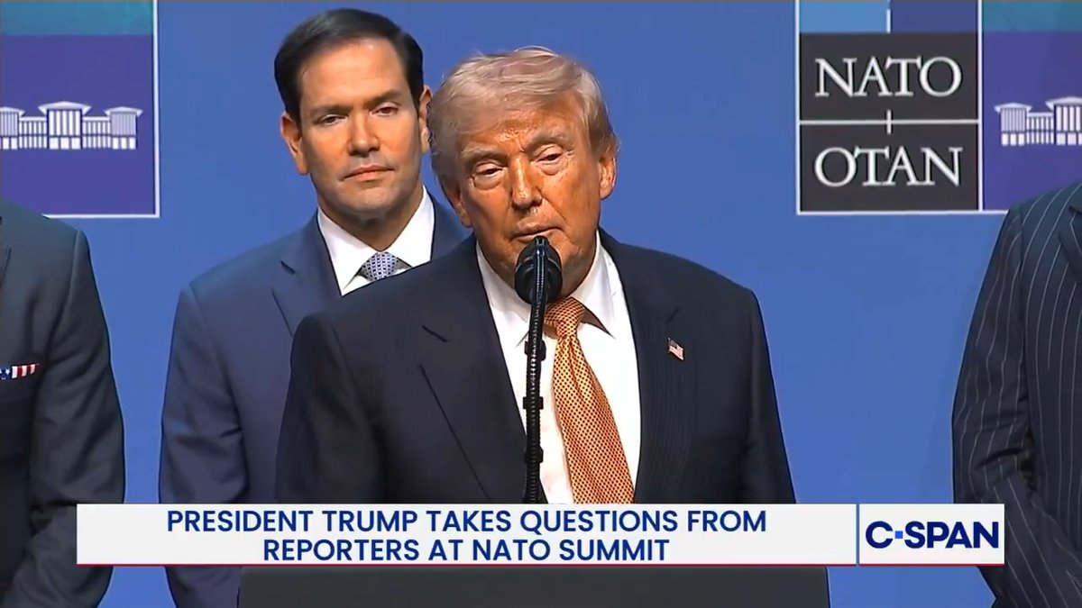President Trump not taking new Air Force One back to the U.S. from NATO Summit in Turkey: "It's flying to Europe...We'll be going home by normal methods. We have it going to Europe, to a couple of bases...so the soldiers can see it because it's truly magnificent."