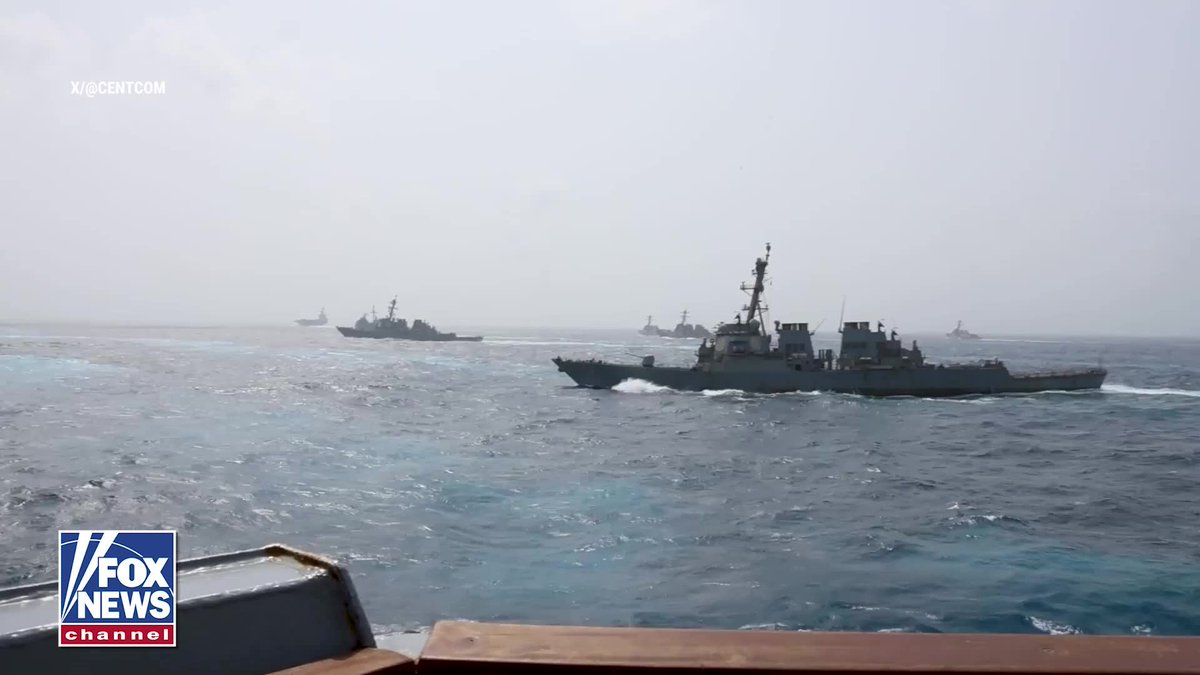 More than 20 U.S. Navy warships are now operating across the Middle East, according to U.S. Central Command, as the military continues to bolster regional security and stability. CENTCOM also released footage highlighting last month's coordinated transit of U.S. warships and military aircraft through the Arabian Sea, saying the operation demonstrated America's military strength, readiness, and ability to project power across the region.