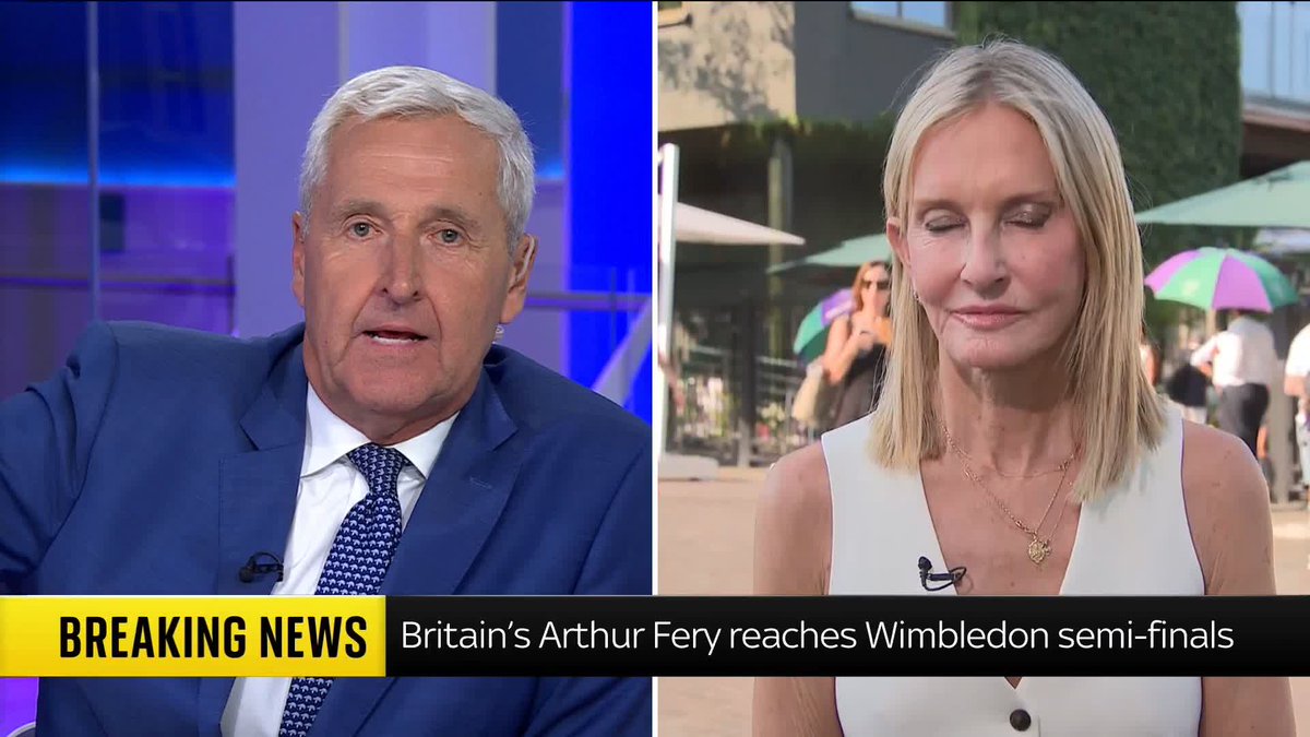 'This is like a Hollywood script!' Jacquie Beltrao is live at Wimbledon, where British wildcard Arthur Fery has just beaten Italy's Flavio Cobolli in straight sets to reach the semi-finals at Wimbledon.