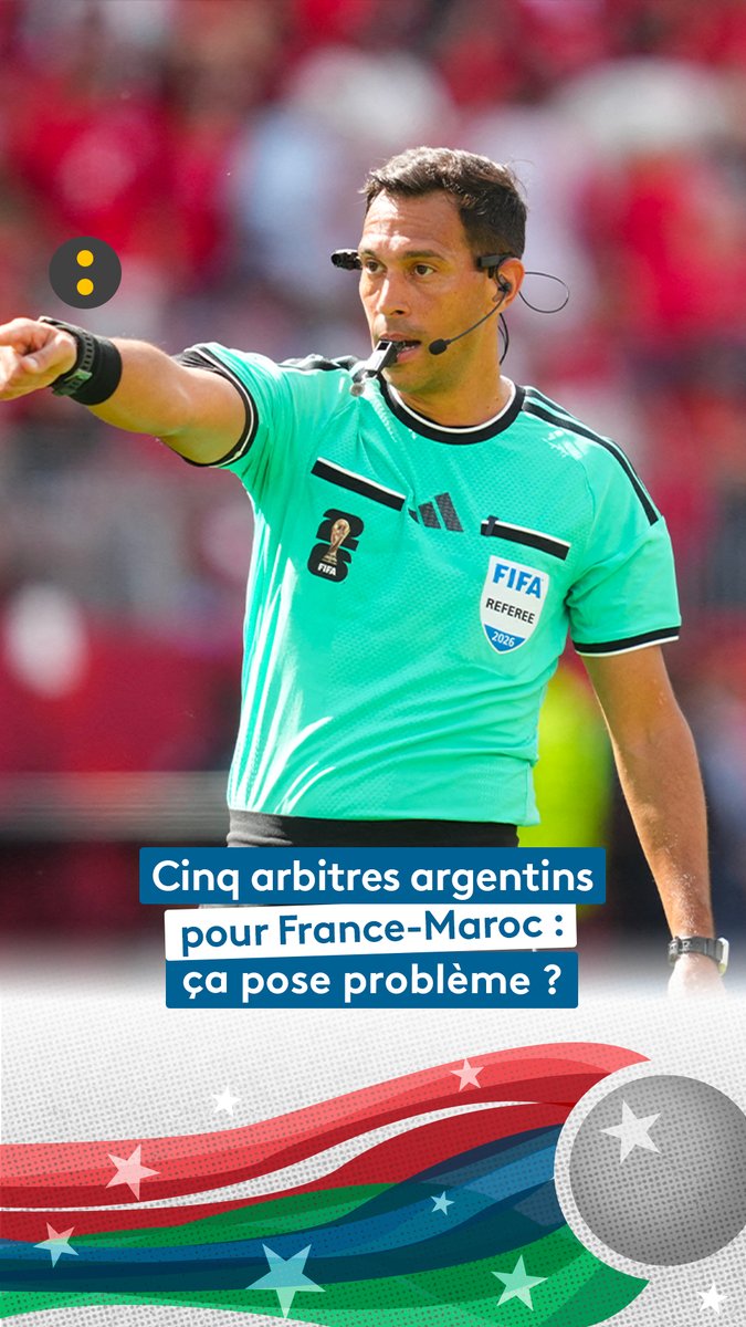 ⚽️🇦🇷 Cinq arbitres argentins pour le choc France-Maroc en quarts de finale de la coupe du monde : c’est la première fois dans l’histoire de la compétition que l’arbitre principal et ses assistants sont tous de la même nationalité. Mais est-ce que ça pose un problème ?