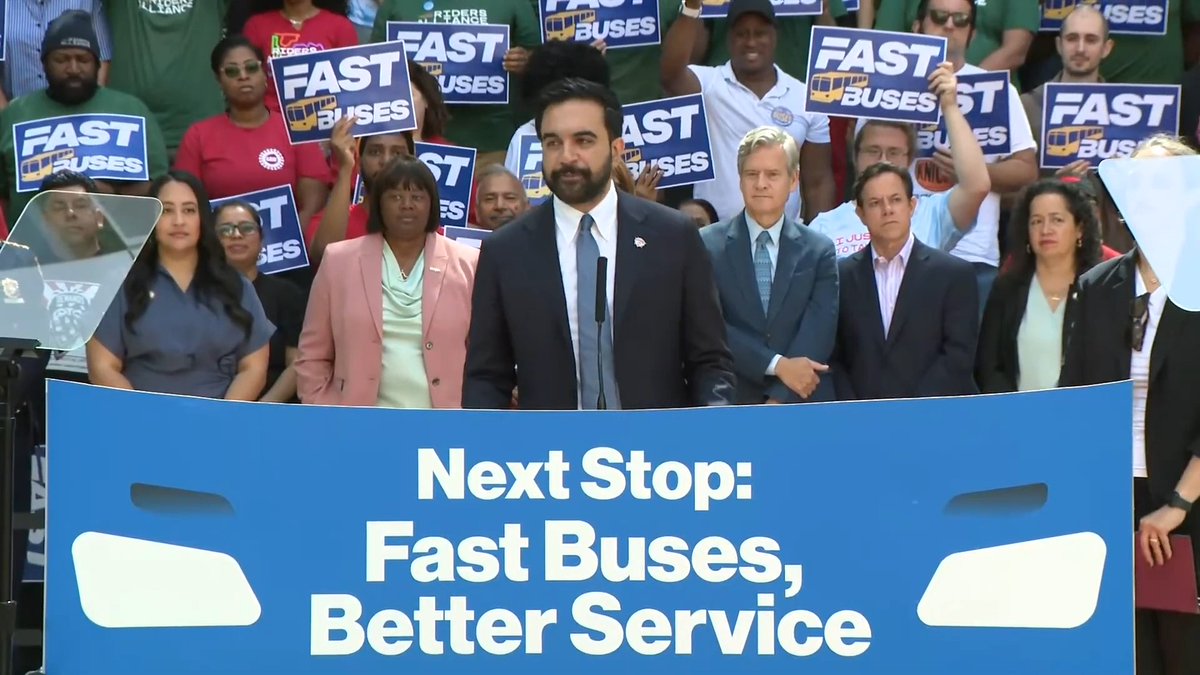 Mayor Mamdani: These new investments mean bus riders will save up to 6 minutes every trip. If you take the bus to work, that adds up fast. By the time a year rolls around, you'll have saved more than 2 days of commuting time. That means breakfast with your family. It means getting home for bedtime. It means arguing with your friends that Egypt was robbed yesterday.