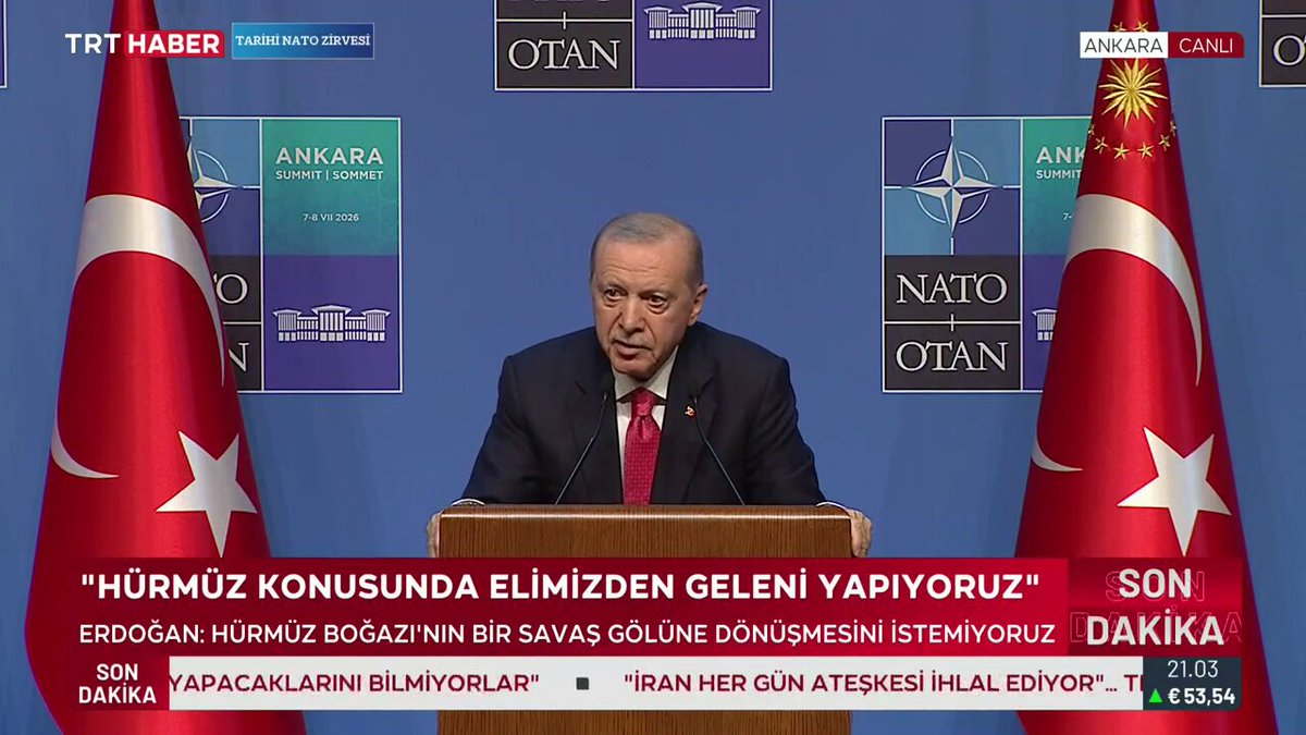 Cumhurbaşkanı Erdoğan: Gazze'yi ısrarla işledim, üzerinde durdum ve Gazze'yi bir Ortadoğu felaketi olarak görüyoruz. Bir an önce sulhu sükuna kavuşturmamız lazım.