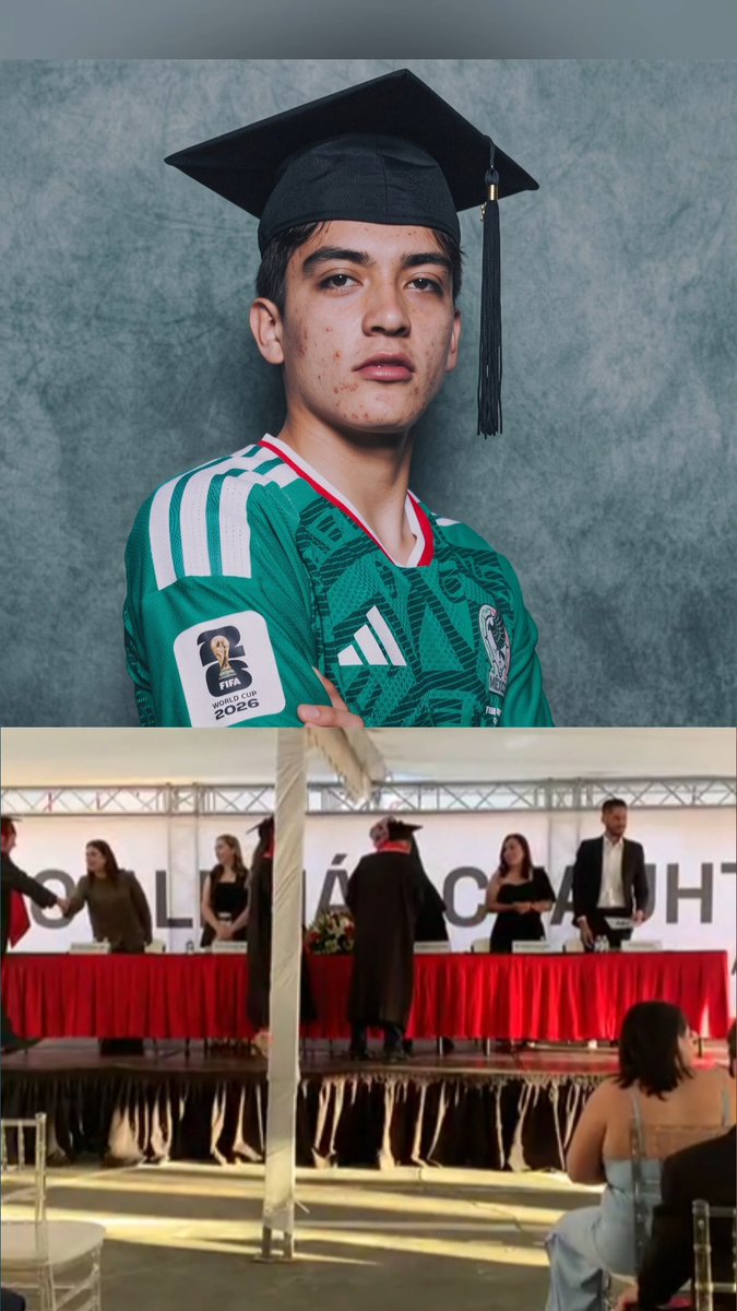 ¡Cumpliendo en la cancha y en la escuela! ✅ A veces no lo dimensionamos pero Gilberto Mora solo tiene 17 años y se acaba de graduar de la prepa 😅 *Ya se había graduado ante Ecuador en 16vos de final pero no le dieron diploma.