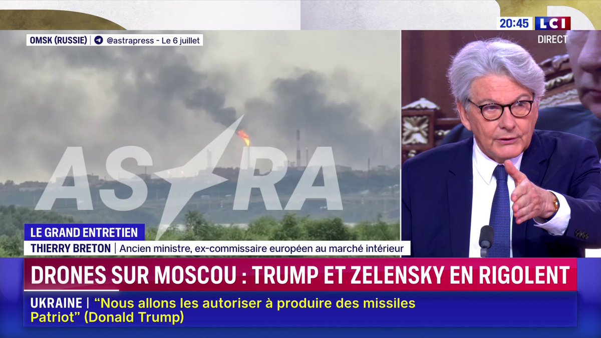 "Attention, la Russie commence à devenir dangereuse (...) Il est impensable que Poutine en reste là", Thierry Breton ▶️ Darius Rochebin