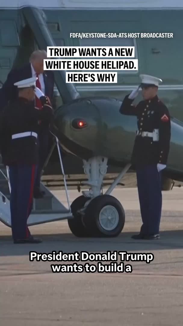 The White House is getting a new helipad. President Donald Trump says the upgraded landing pad is needed for newer, more powerful presidential helicopters.