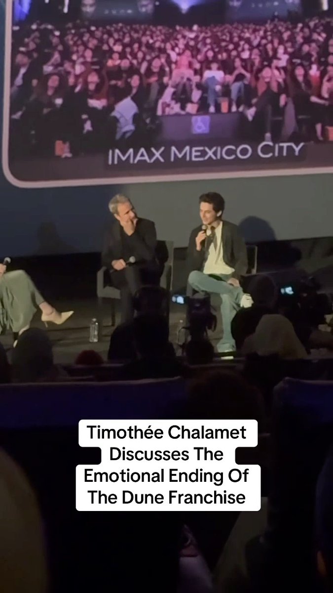 Timothée Chalamet discusses moving on from #Dune franchise at a special trailer event.