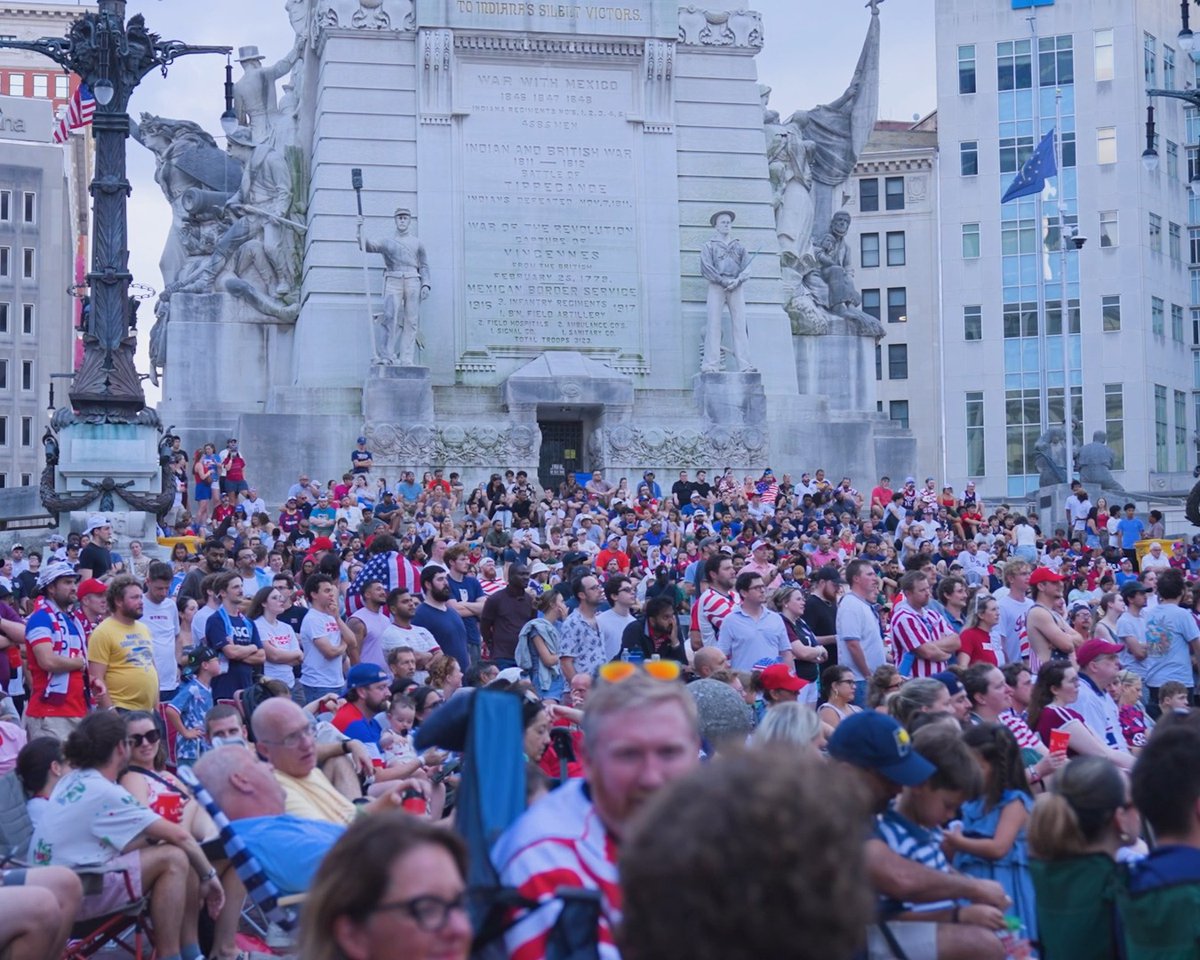 Monument Circle showed OUT. 🇺🇸🔥 What a night with the best soccer fans in Indiana! From chants echoing through downtown to the community coming together, Indy brought the passion for the USMNT. This is what soccer in the Circle City is all about. ❤️💙