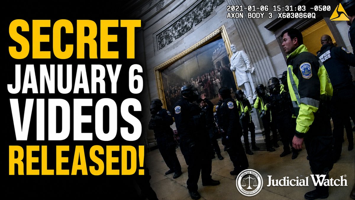 Victory! 1,000+ Hours of January 6 Bodycam Video Released by DC Police! Courtesy of your friendly neighborhood Judicial Watch ⚖️!