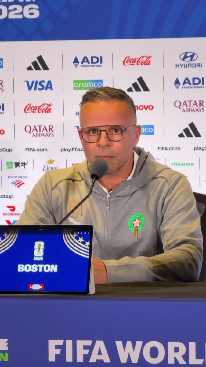 🇲🇦💬 Mohamed Ouahbi : « Je n'aime pas qu'on considère que ce qui est déjà fait est suffisant et que le reste n'est que du bonus. Il n'y a pas de bonus : le seul bonus, c'est de 𝗚𝗔𝗚𝗡𝗘𝗥 la Coupe 🏆 »