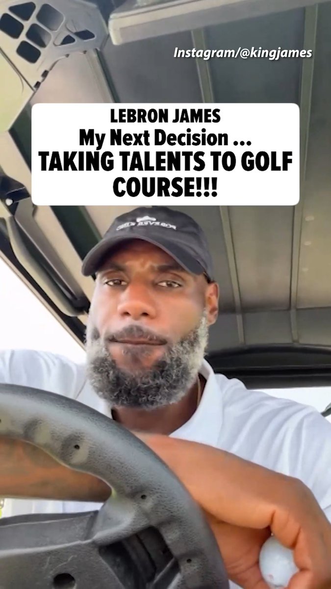 LeBron James celebrates "decision" anniversary on golf course. ⛳ 🎥: Instagram / kingjames