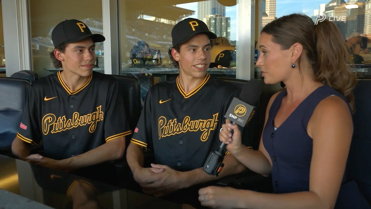 The Ruck twins on how special it was for them both to be drafted by the Pittsburgh Penguins 💛🖤 🎤: Hannah Mears