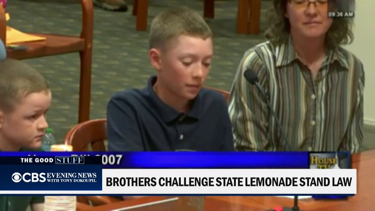 After being told they needed a costly permit to keep selling lemonade, three Michigan brothers took their case to the state capitol. Now, lawmakers have voted to exempt kids' lemonade stands from licensing requirements, if the state Senate agrees.