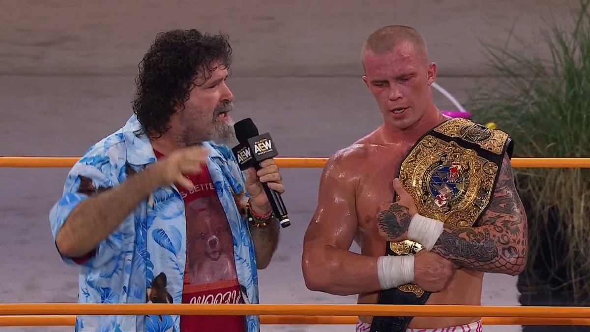 Mick Foley gets post match comments from the NEW AEW International Champion, @KyleFletcherPro! Watch #AEWDynamite LIVE on TBS & HBO Max
