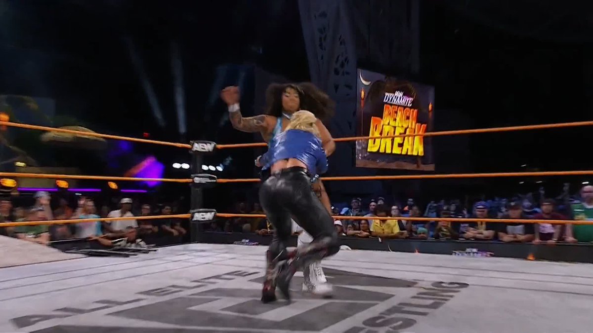 The CEO, Big D Moné, seems to have made a business arrangement with the AEW Women's World Tag Team Champions, Divine Dominion, as they stand tall over the Triangle of Madness and @WillowWrestles! Watch #AEWDynamite LIVE on TBS &amp; HBO Max