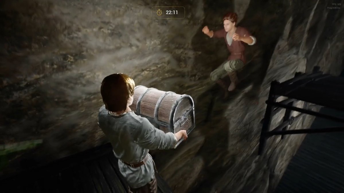 二人で穴の底から地上を目指す『Only Up』 ただし、宝箱を持って 宝箱を持つと登れない 宝箱を置いていくと帰る意味がない 「ちゃんと投げろよ!」 「なんで取れないんだよ!」 宝と一緒に友情を穴の底に落とす協力ゲー 『Gold Up』2026年第3四半期発売