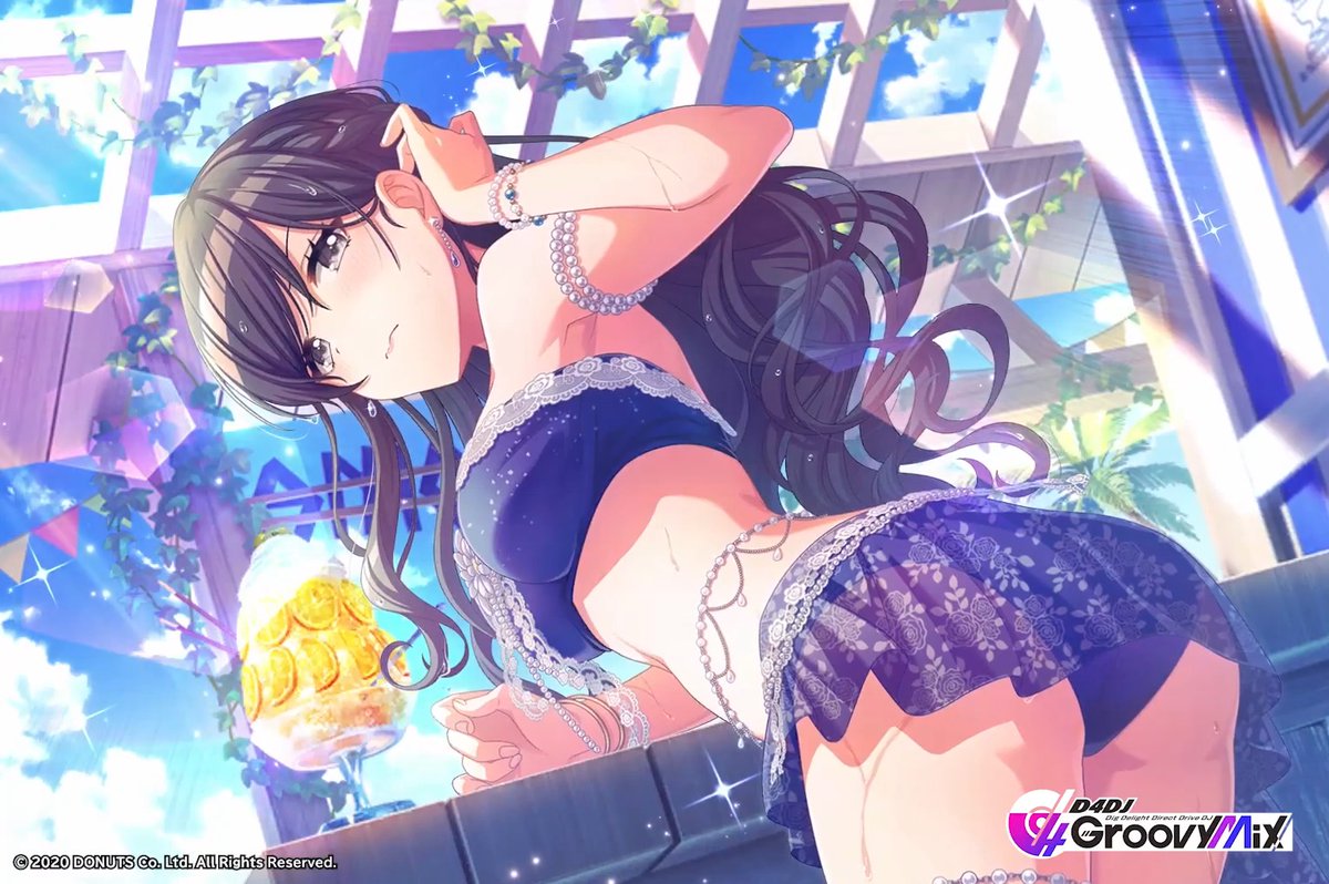 「碧き海原の協奏曲」ガチャ開催中💜🌃 SP青柳 椿 SP矢野緋彩 SP三宅葵依 のプレミアム表示をご紹介💖 ガチャ開催は7月12日 (日) 11:59まで💡 #グルミク #D4DJ