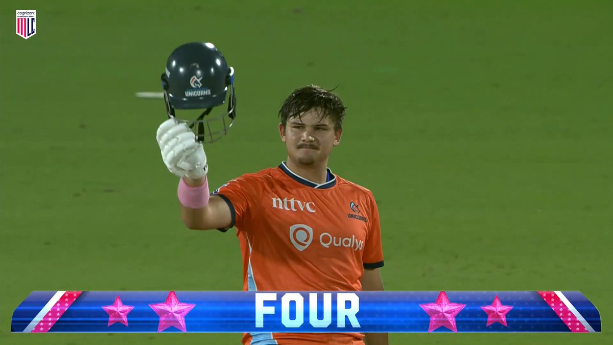 Lhuan-dre Pretorius is now the leading run scorer in MLC 2026 Innings: 8 Runs: 414 Average: 69.16 SR: 182.01 50s: 4 100s: 1 4s: 36 6s: 25