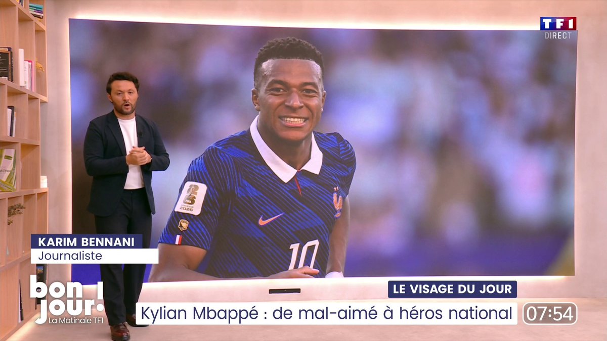 ⚽️ Le visage du jour : Kylian Mbappé, de mal-aimé à héros national 👉 Karim Bennani