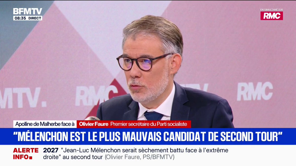 Primaire à gauche: "Je suis pour ouvrir les portes et les fenêtres", déclare Olivier Faure, premier secrétaire du Parti socialiste