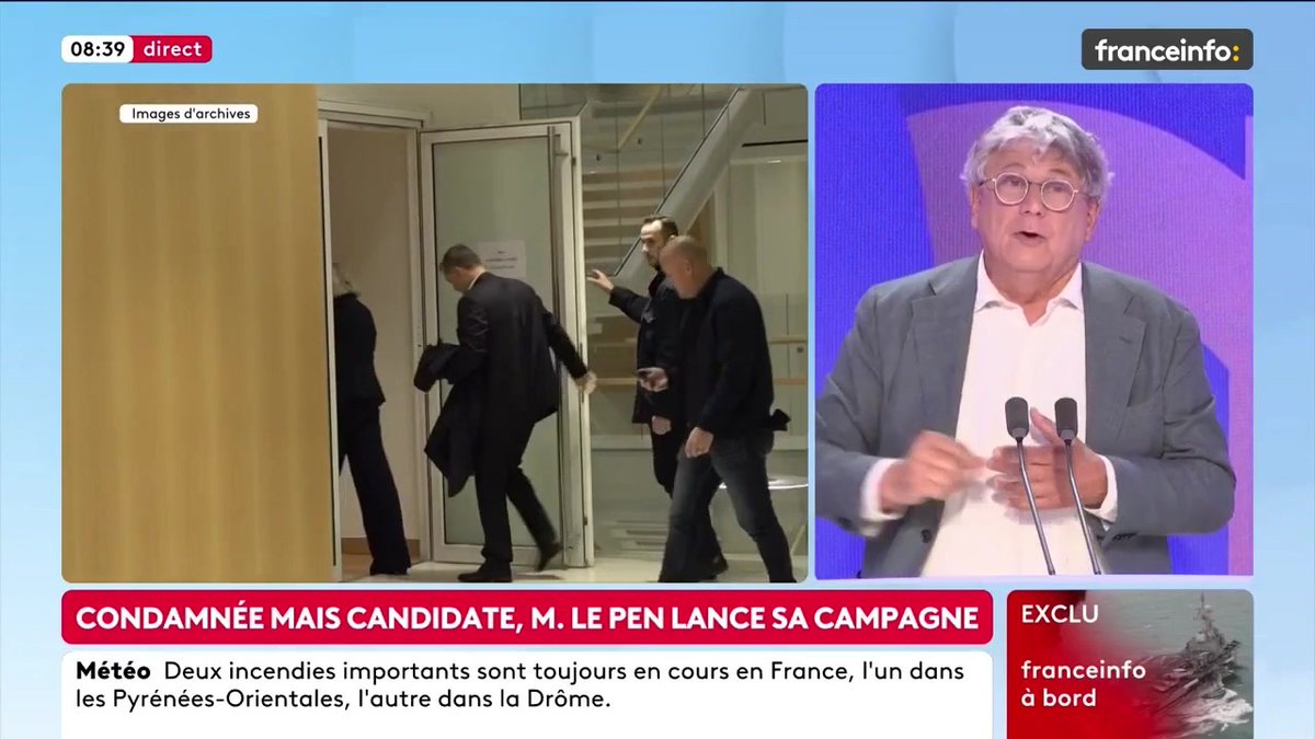 🔴 M. Le Pen rattrapée par ses positionnements politiques ? ➡️ "Elle profite de tout ce qu’elle a critiqué dans le système [...] tout ce qu’elle demande par rapport à des petits délinquants, elle en profite aujourd’hui pour pouvoir faire campagne", dit Éric Coquerel, député LFI