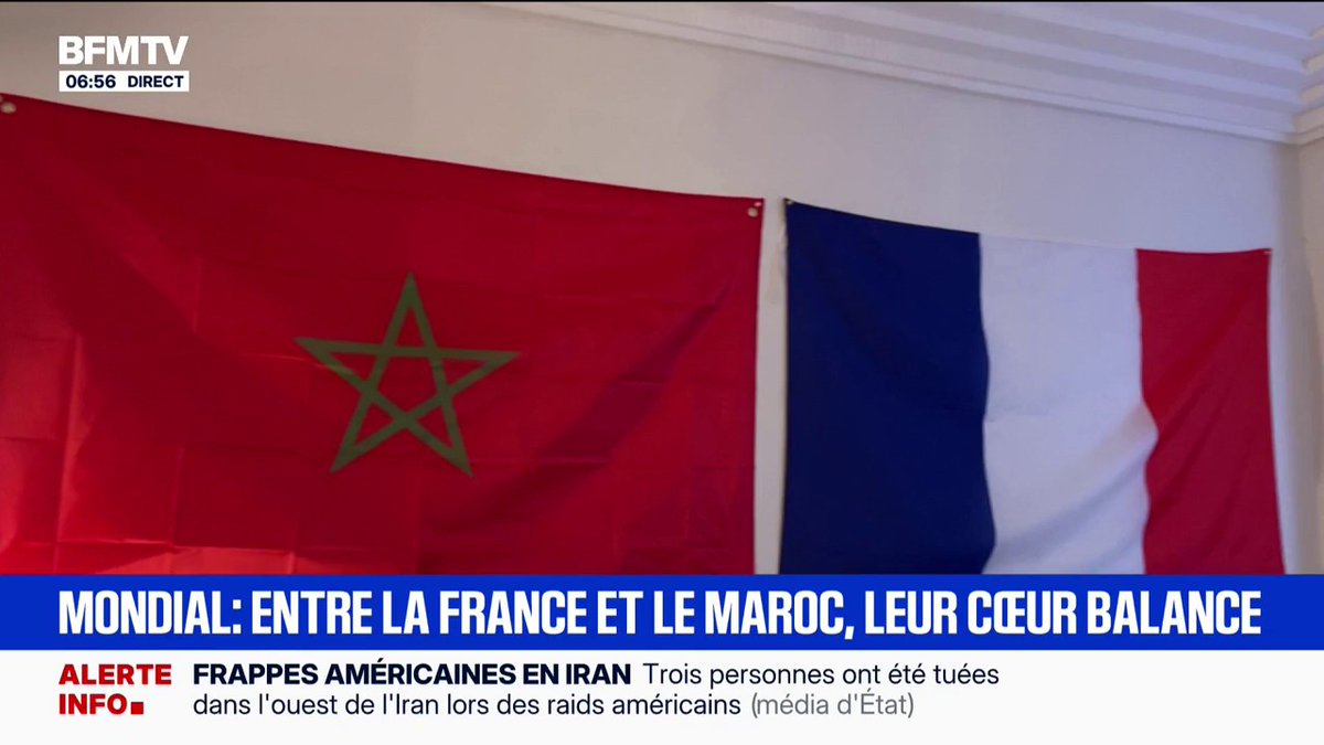 Mondial: le cœur de ces supporters balance entre la France et le Maroc