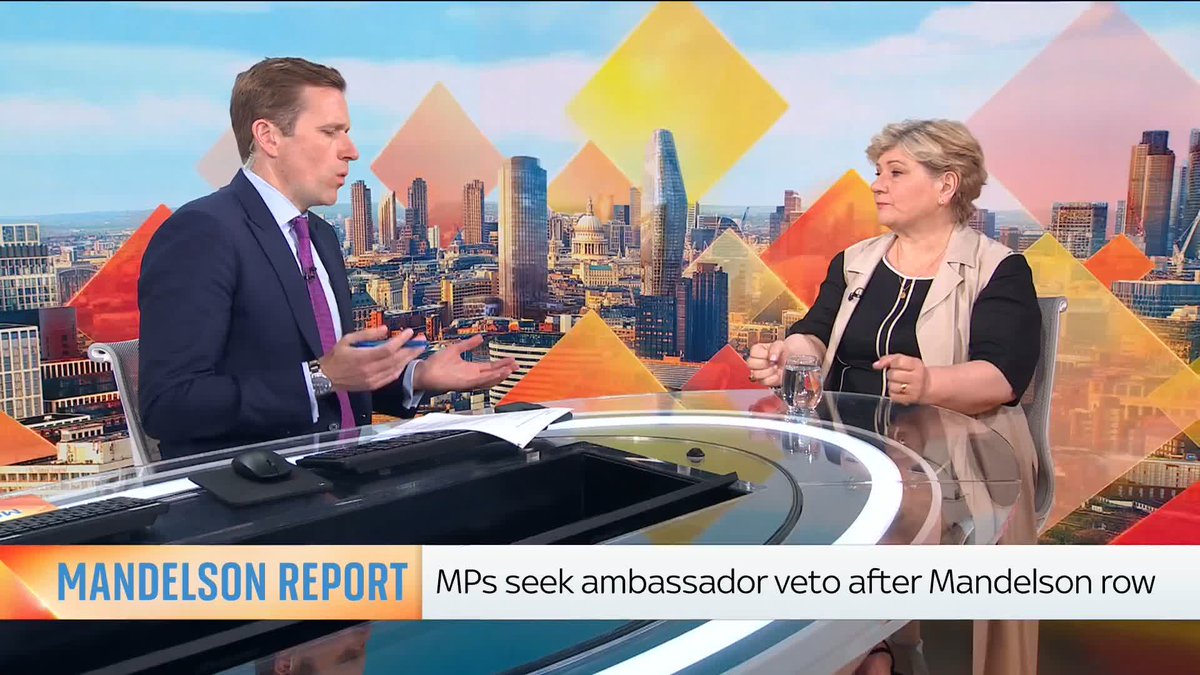 Chair of the Foreign Affairs Select Committee Dame Emily Thornberry tells Wilfred Frost she doesn't think Keir Starmer is solely responsible for appointing Peter Mandelson as UK ambassador to U.S. She believes Morgan McSweeney also had a part to play.