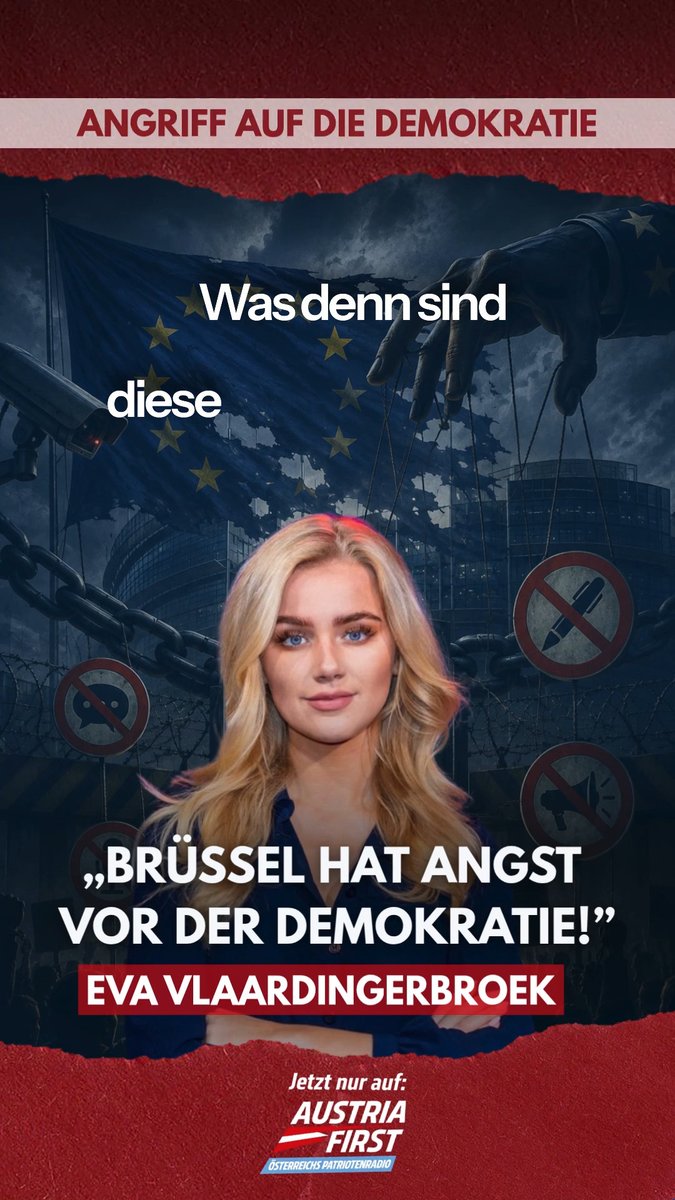 Die niederländische Aktivistin und Initiatorin des "Save Europe Act" Eva Vlaardingerbroek stellt die entscheidende Frage: Seit wann soll der Einsatz für die Zukunft unserer Kinder gegen „europäische Werte“ verstoßen? Sie macht deutlich, dass dieser bewusst vage gehaltene Wertebegriff von der EU immer öfter benutzt wird, um politische Gegner zu blockieren und demokratische Initiativen wie den Save Europe Act im Keim zu ersticken. Wenn Bürgerbeteiligung nur so lange erwünscht ist, wie das Ergebnis ins ideologische Weltbild passt, dann ist das kein Schutz der Demokratie – sondern die Angst vor ihr. Das hört ihr nur auf AUSTRIA FIRST – direkt über unsere Webseite oder in der AUSTRIA FIRST App: Apple/iPhone: Android: Abonniert auch die Social Media Kanäle von AUSTRIA FIRST: Facebook: Instagram: Telegram: X: YouTube: #austriafirst #radio #SaveEuropeAct