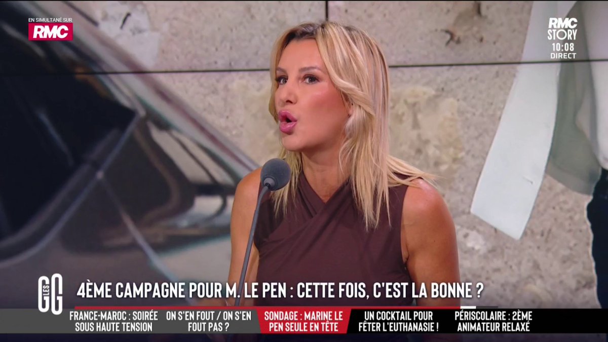 📊 Un sondage donne Marine Le Pen gagnante dans tous les cas de figure. 💥 Sandrine Pégand : "Je ne supporte plus les sondages. Les Français vont se réveiller. Toute personne qui se présente à une élection doit être digne d'exemplarité." #GGRMC