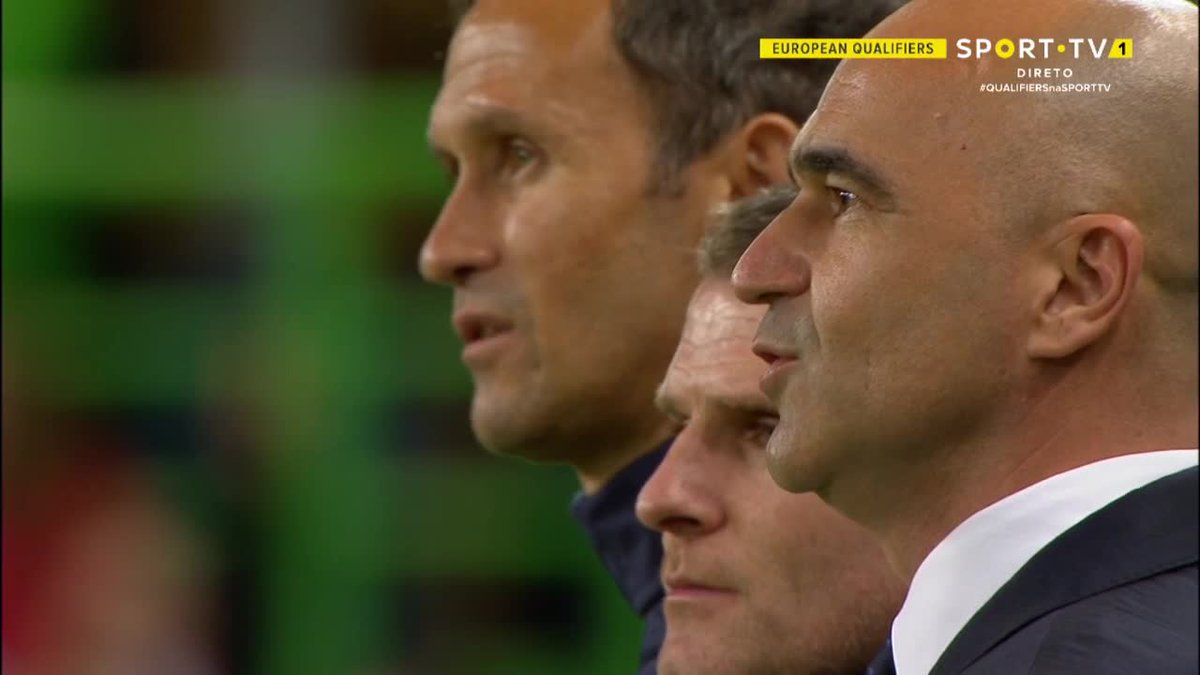 Obrigado a Roberto Martínez pelo profissionalismo, pela vontade em aprender português, e em cantar o nosso hino logo no seu primeiro jogo como selecionador. Pecaram os resultados em campo e algumas decisões.