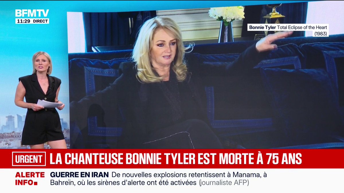 ⚫ Bonnie Tyler est morte à l'âge de 75 ans