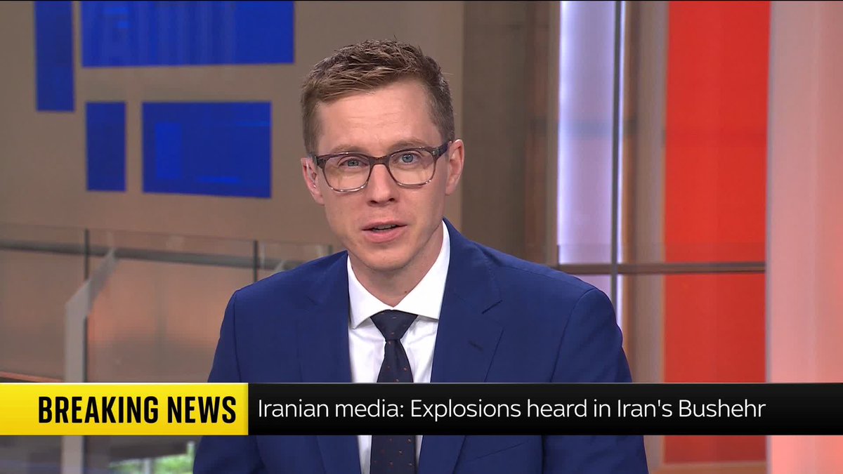 BREAKING: Several explosions have been heard in the Bushehr province, the Iranian state Mehr news agency has reported Live updates: 📺 Sky 501, Virgin 602, Freeview 233 and YouTube