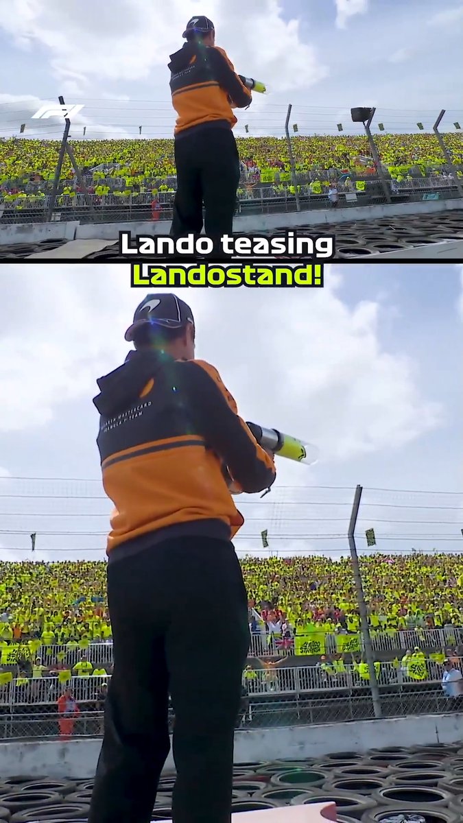 Lando working his crowd! 😁 #F1 #BritishGP McLaren Mastercard Formula 1 Team