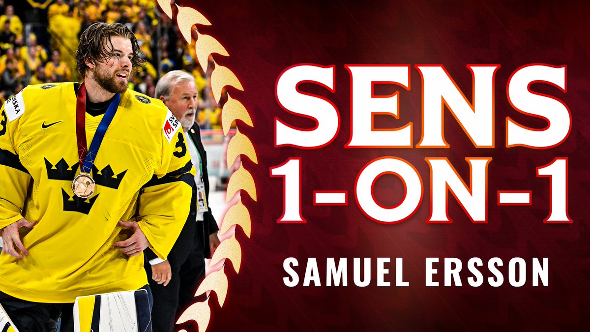 Samuel Ersson, big tennis guy 🎾 Jackson Starr had a chance to catch up with the #Sens new netminder fresh off signing his new contract in an exclusive one-on-one. Click to watch the full interview 📺
