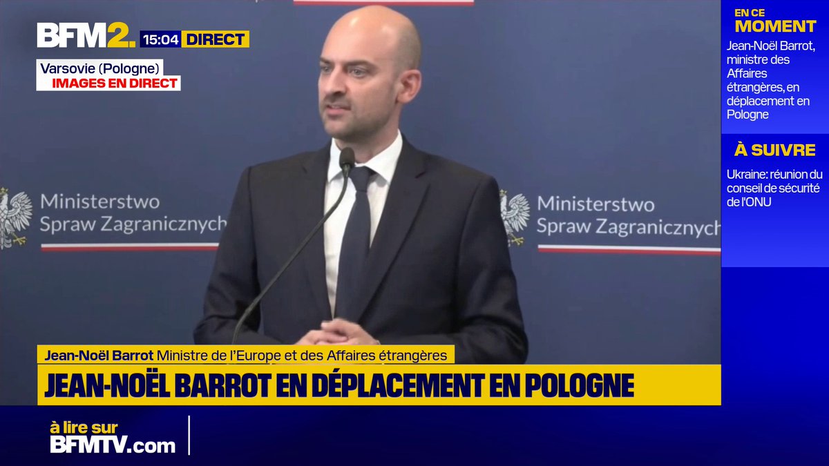 Défense: "Nous devons pousser nos industriels à aller plus vite (...) pour être en mesure de répondre aux besoins de l'Ukraine, mais aussi aux besoins de la Pologne et la France", estime Jean-Noël Barrot #BFM2