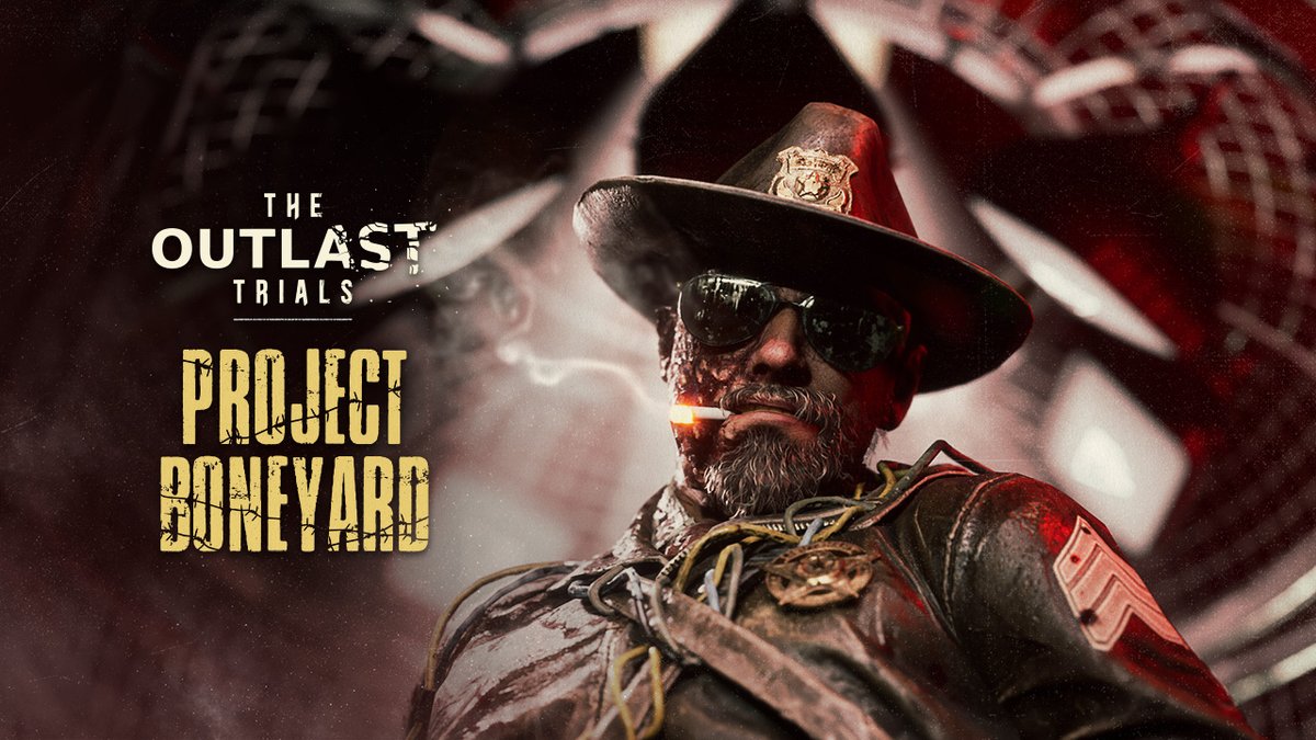 Love. Punishment. Control. While Dr. Easterman believes control comes through reward, Coyle knows it's earned through devotion! 🫀 🚔 Prepare yourselves to enter Coyle's new Prison Farm in #TheOutlastTrials Project Boneyard update releasing Tuesday July 14th at 10am ET! _____________ Amour. Châtiment. Contrôle. Alors que le Dr Easterman estime que le contrôle s'obtient par la récompense, Coyle sait qu'il se mérite par le dévouement! 🫀 🚔 Préparez-vous à découvrir la nouvelle ferme-prison de Coyle dans la mise à jour "Project Boneyard" de #OutlastTrials, disponible mardi 14 juillet à 10h HE! #RedBarrels #ProjectBoneyard #Coyle #SergeantCoyle #LelandCoyle #Outlast #horrorgames #indiehorror #jeuxdhorreur #teaser #horreur #horror