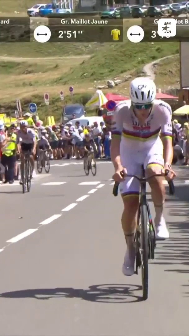 IL MOMENTO CHE STAVAMO ASPETTANDO 🔥 Tadej Pogačar, con un ottimo leadout di Isaac del Toro allunga sul gruppo e se ne va da solo: nessuno, nemmeno Vingegaard resiste al suo ritmo folle sul Tourmalet! 🏔️ #Ciclismo #Cycling #TourdeFrance #TDF2026 #Pogacar