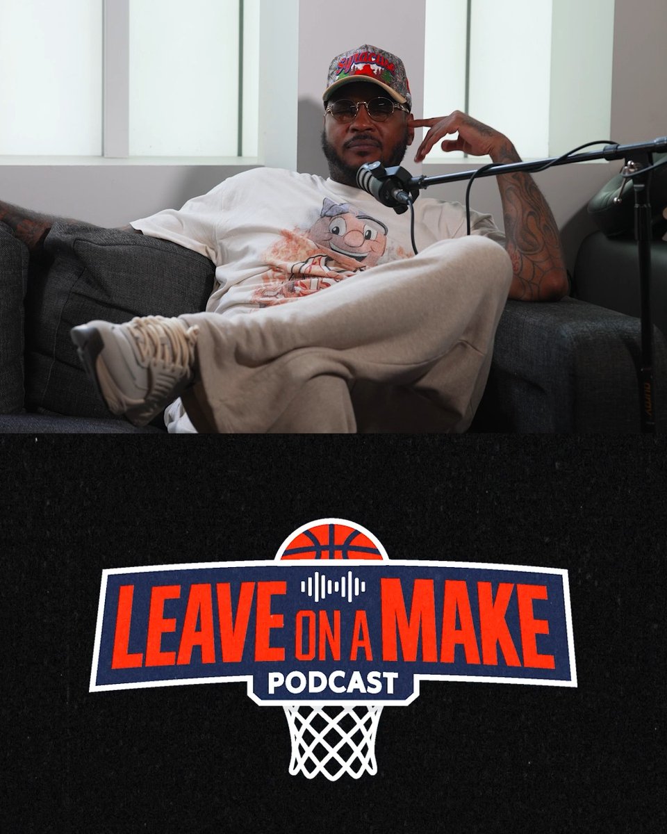"It was just something about that Orange" 🍊🎙️ Carmelo Anthony joins the Leave on a Make podcast! Full episode drops Thursday evening on and Syracuse Orange YouTube channel.