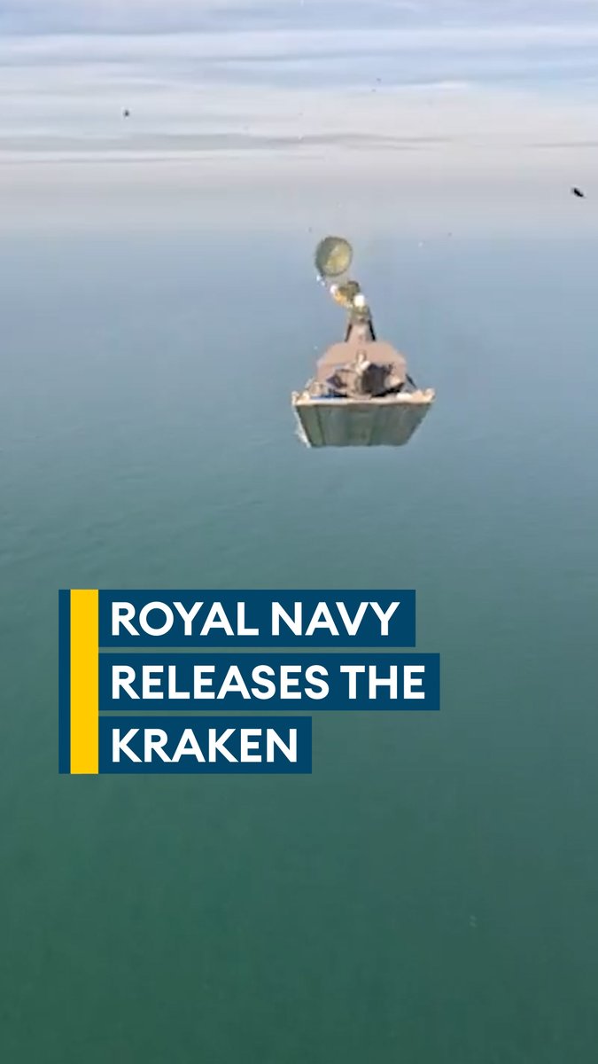 Release the Kraken✈️ A Royal Navy drone boat has been parachuted into the North Sea from an A400M Atlas in a first-of-its-kind trial testing how uncrewed vessels could be deployed into future operations🔗⬇️