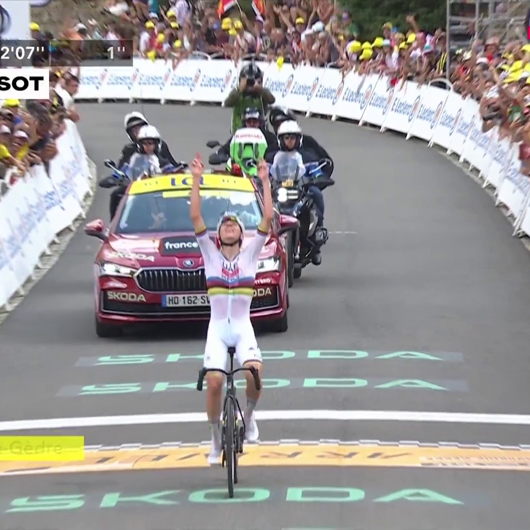 En démonstration au Tourmalet, Pogacar offre un nouveau récital pour remporter la 6e étape et récupérer le Maillot Jaune ! #TDF2026 #LesRP