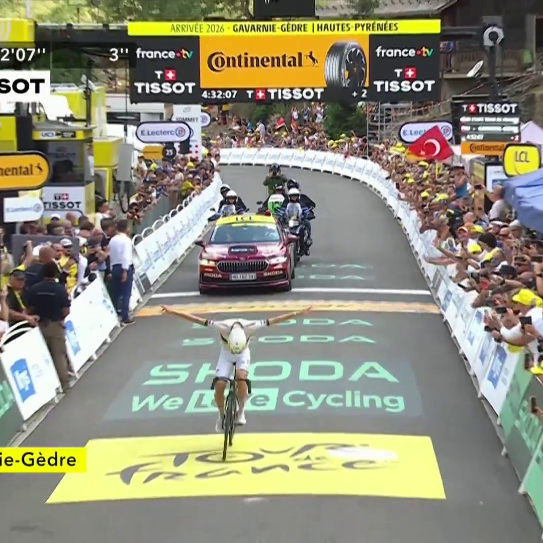 TADEJ POGACAR IS ON ANOTHER PLANET ๐ฝ The four-time Tour de France champion takes the yellow jersey after a dominant display in the Pyrenees, leaving his rivals in the dust ๐ฅ๐ก